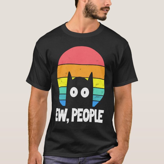 T-shirt Beurk les gens chat chat (Devant)