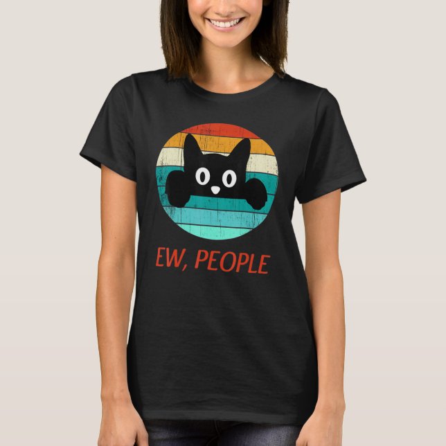 T-shirt Beurk les gens chat miaou (Devant)