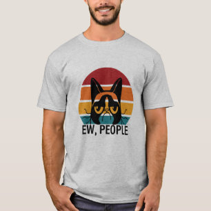 T-shirt Beurk les gens drôle chat noir miauleur
