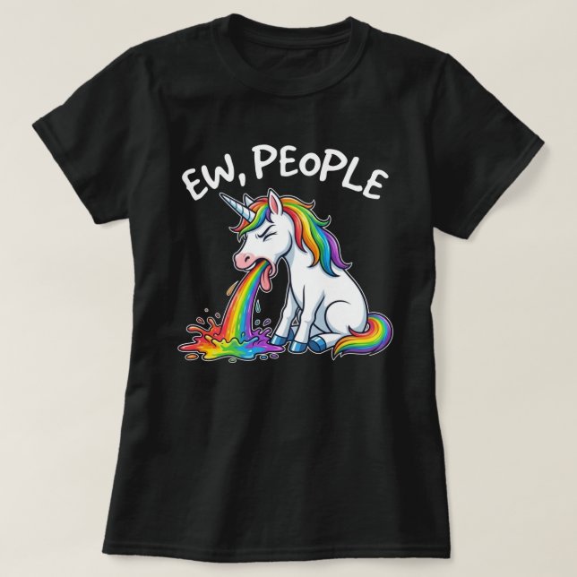 T-shirt Beurk les gens Licorne (Design devant)