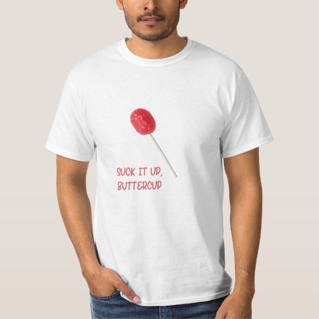 T-shirt Beurre à la sueur avec la sucette rouge (Devant)
