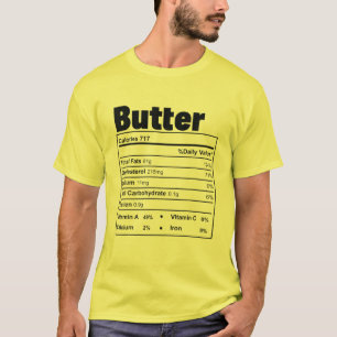 T-shirt Beurre alimentaire Thanksgiving Drôle Faits nutrit