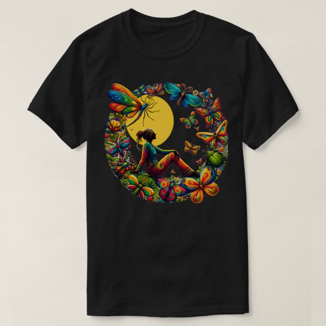 T-shirt Beurre Artistique de la fougère d'insectes pour Na (Design devant)