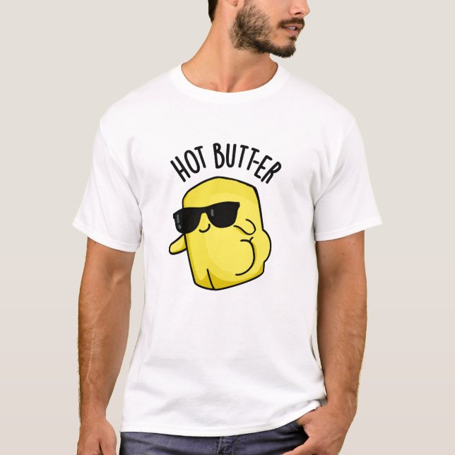 T-shirt Beurre chaud amusant jeu de nourriture (Devant)