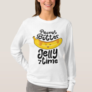 T-shirt Beurre d'arachide banane Jelly Temps Drôle Fruit s