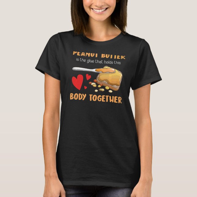 T-shirt Beurre D'Arachide Contient Ce Corps Gelée Graphiqu (Devant)