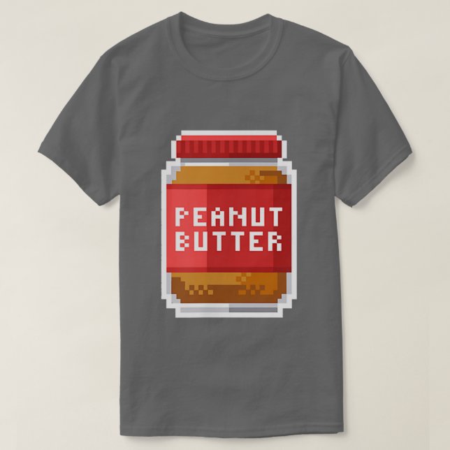 T-shirt Beurre d'arachide de dessus drôle Crunchy PBJ aime (Design devant)