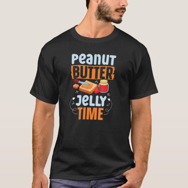 T-shirt Beurre D'Arachide Et Jelly Temps Pb Et J Petit Déj (Devant)