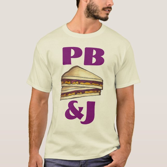 T-shirt Beurre d'arachide et sandwich à la gelée P (Devant)