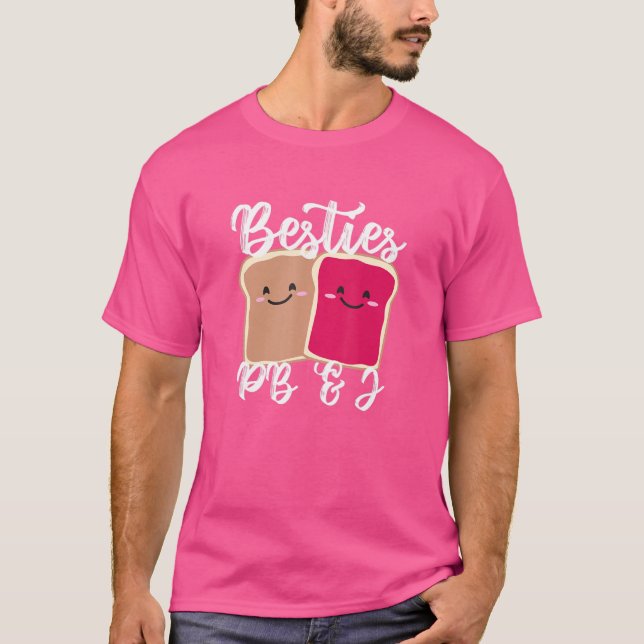 T-shirt Beurre D'Arachide Filles Besties Cute Pb&j Bff (Devant)