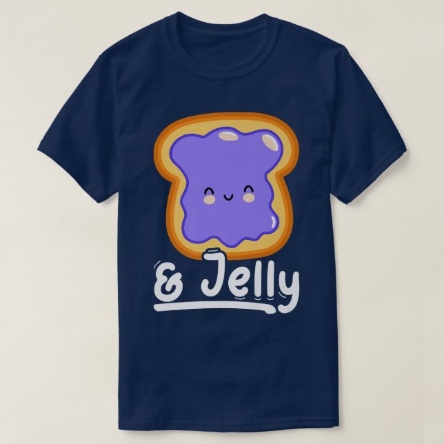 T-shirt Beurre d'arachide & Jelly Kawaii PB&J Blueber corr (Design devant)