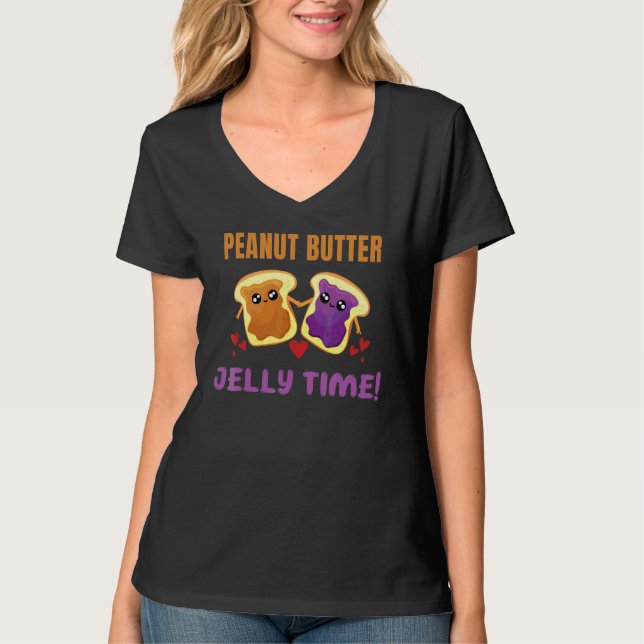 T-shirt Beurre d'arachide Jelly Temps Alimentation Graphiq (Devant)