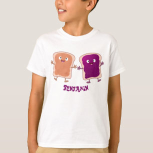 T-shirt Beurre d'arachide mignonne et caricature sandwich