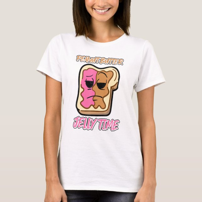 T-shirt Beurre D'Arachide mignonne Jelly Temps Pbj Pain De (Devant)