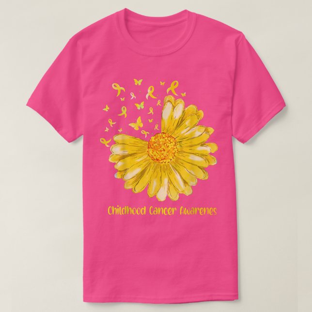 T-shirt Beurre de marmite Gold Ruban pour enfants Cancer A (Design devant)