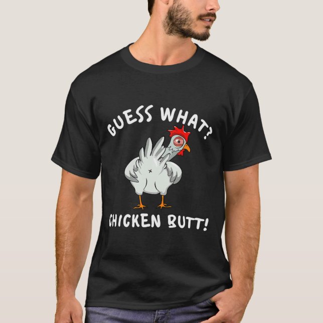 T-shirt Beurre De Poulet Devine Quoi (Devant)