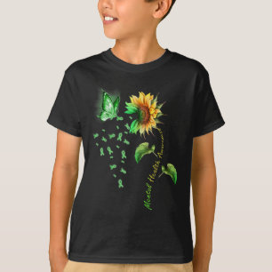 T-shirt Beurre de tournesol Ruban vert santé mentale Awa