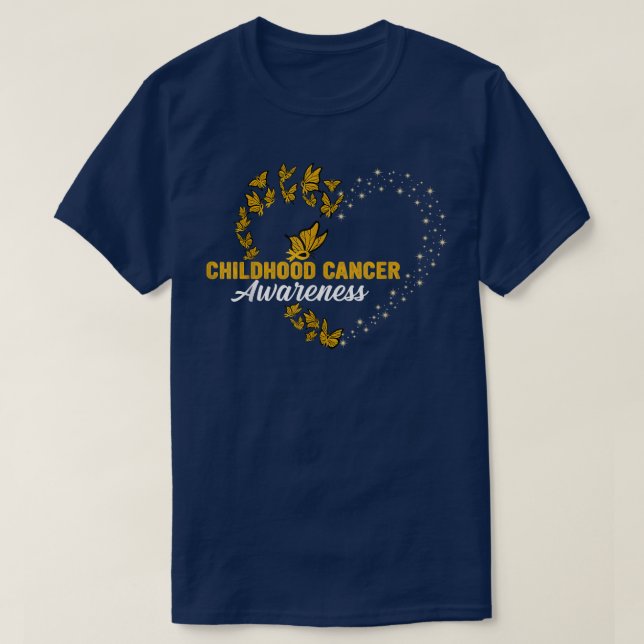 T-shirt Beurre d'or Coeur de l'enfance Cancer de la sensib (Design devant)