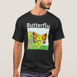 T-shirt Beurre Le Papillon Et Faire Sortir Du Cocon Sur
