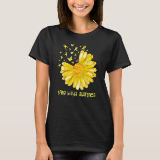 T-shirt Beurre marguerrier jaune Ribbon Spina Bifida Aw