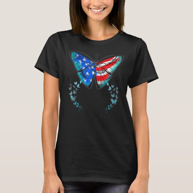 T-shirt Beurre mignon Usa American Flag Patriotic Pour la  (Devant)