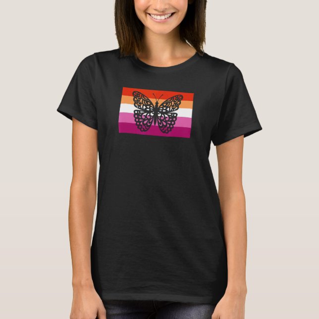 T-shirt Beurre Monarque Jardin Gay Lesbian Pride Fl (Devant)