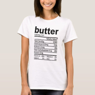 T-shirt Beurre Nutrition Facts 2020 Drôle Thanksgiving Fo