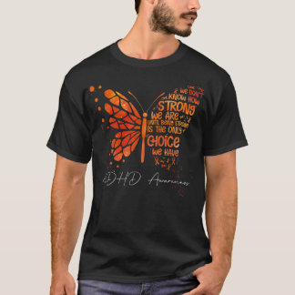 T-shirt Beurre orange ruban TDAH sensibilisation