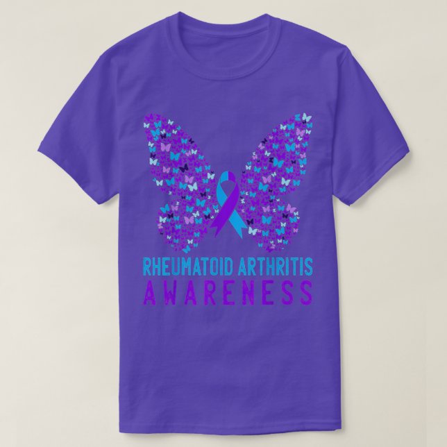 T-shirt Beurre Rheumatoïde Sensibilisation à l'arthrite RA (Design devant)