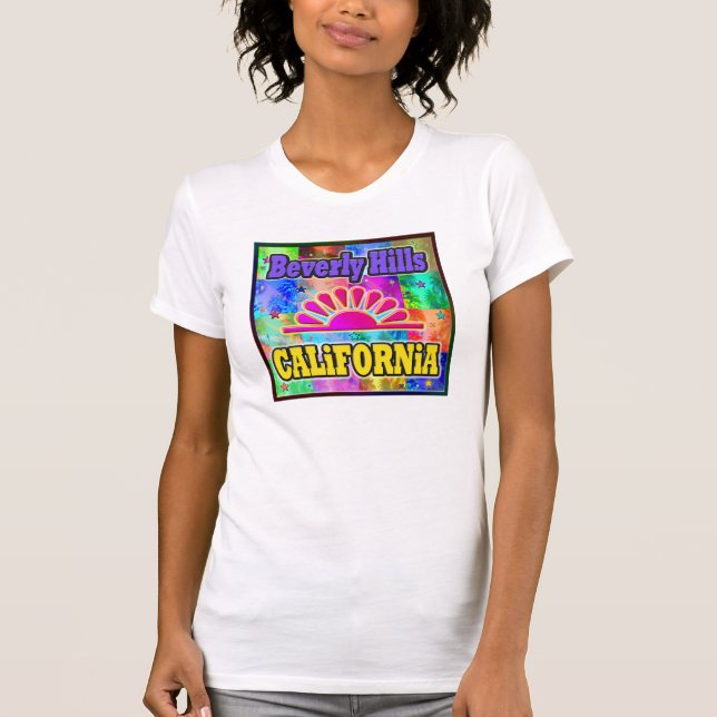 T-shirt Beverly Hills Sun & Palms (Devant)