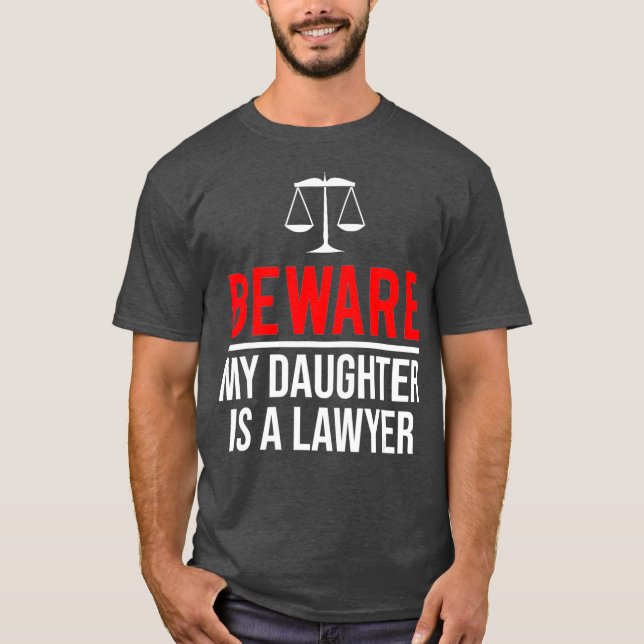 T-shirt Beware My Daughter (Devant)