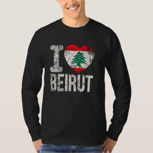 T-shirt Beyrouth Liban Drapeau libanais J'aime Beyrouth