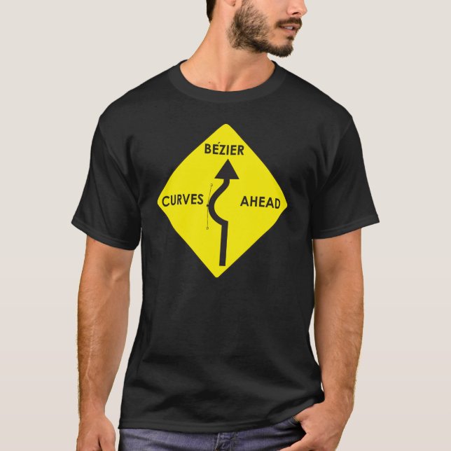 T-shirt Bezier courbe en avant (Devant)