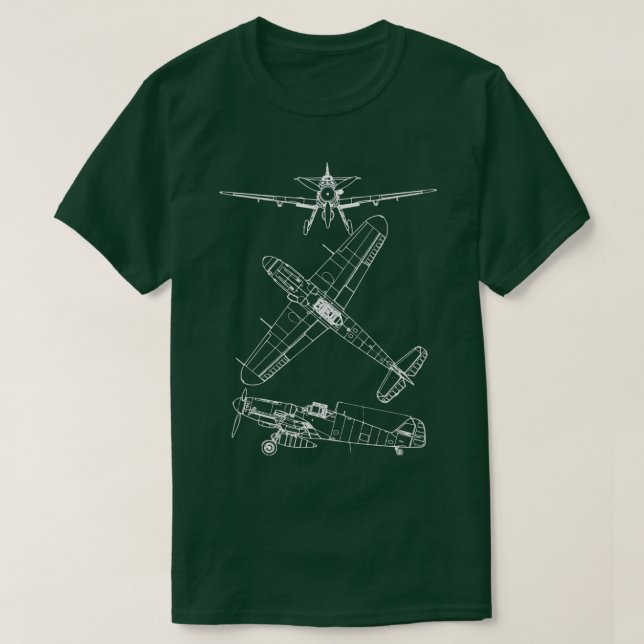 T-shirt Bf 109 Messerschmitt  (Design devant)