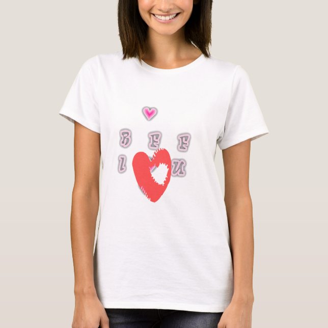 T-shirt BFF. Best Friends Forever : I Love You Art Print (Devant)