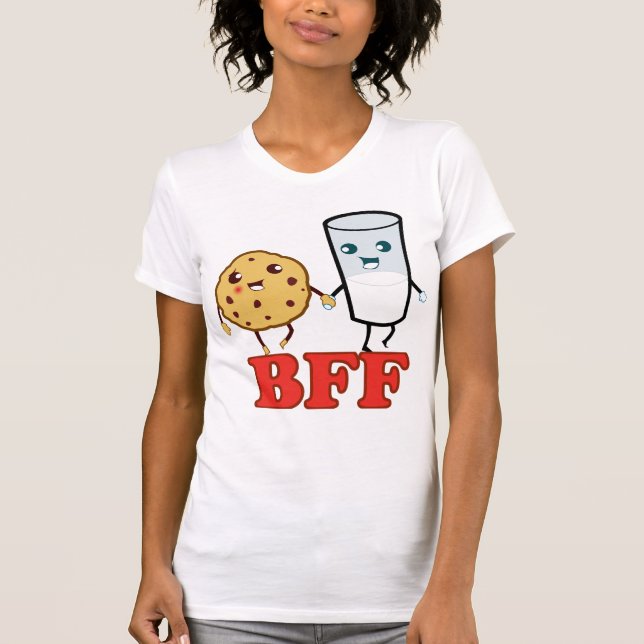 T-shirt BFF, biscuit et lait - customisés (Devant)