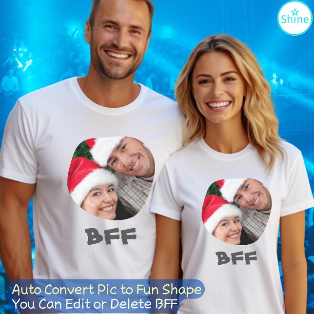 T-shirt BFF Créez votre propre photo personnalisée Texte p (Créateur téléchargé)