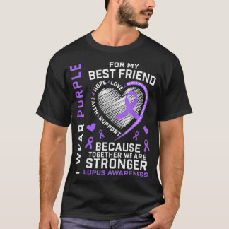T-shirt BFF Je Porte Du Violet Pour Mon Meilleur Ami Lupus