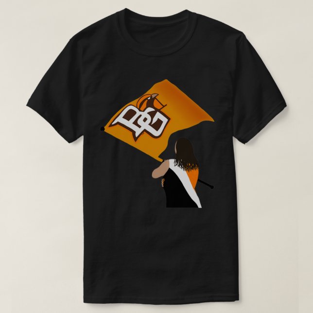 T-shirt BGSU Faucon Marque Bande garde couleur (Design devant)