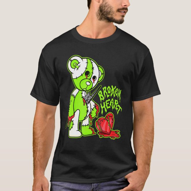 T-shirt Bh Bear Match Jordan 6 Electric Green (Devant)