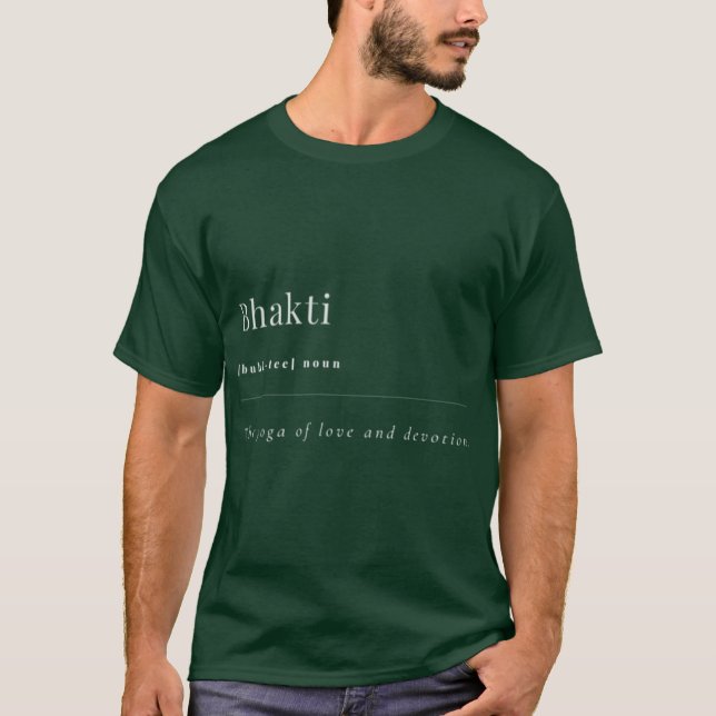 T-shirt Bhaktihe yoga d'amour et de dévotion drôle (Devant)