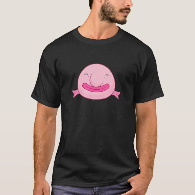T-shirt Bhall Bob Blobfish Spirit Animal Fish Pink Blobf (Devant)