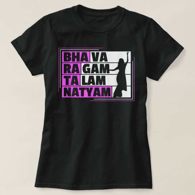 T-shirt Bharatanatyam Design for a Bharatanatyam Dancer (Design devant)