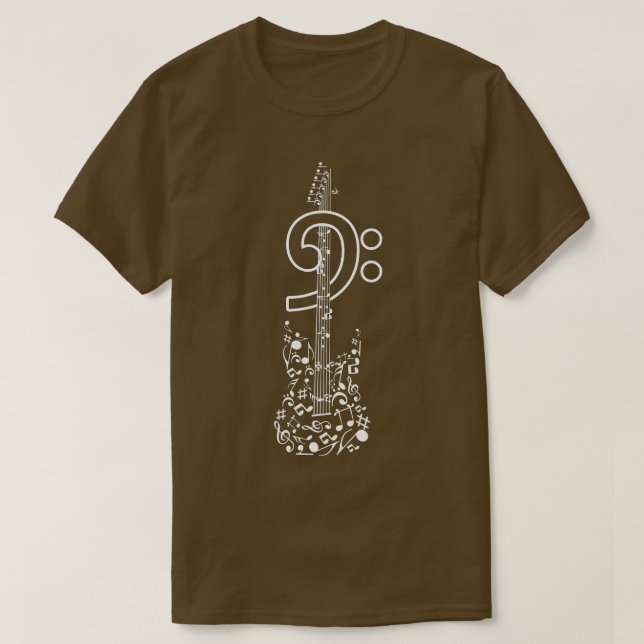 T-shirt Bhelp Clef Bass Guitare (Design devant)