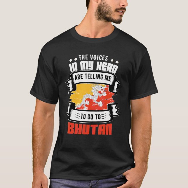 T-shirt Bhoutan Dans Ma Tête (Devant)