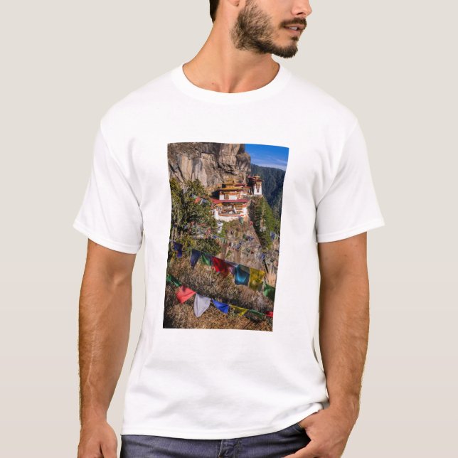 T-shirt Bhoutan : Le monastère du Nid de Tiger (Devant)