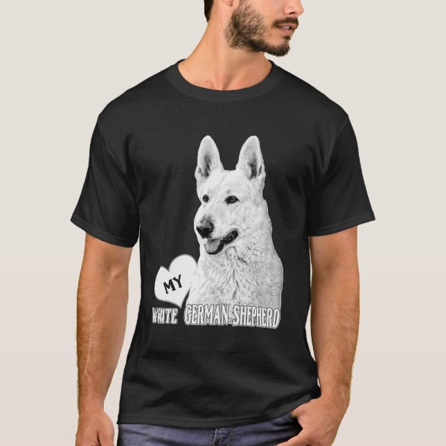 T-shirt Bhymer Love My White German Shepherd (Devant)