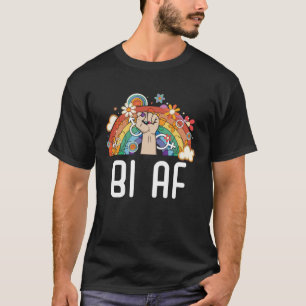 T-shirt Bi AF Bisexual Rainbow Pride Mars Bisexualité LGB