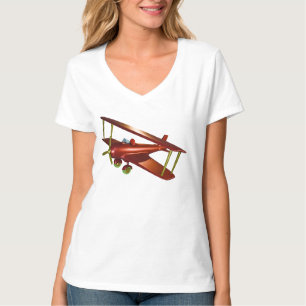 T-shirt Bi-avion rouge amusant Aviation Aérospatiale Vol