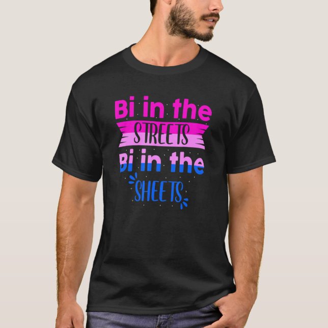 T-shirt Bi Dans Les Rues Bi Dans Les Feuilles (Devant)
